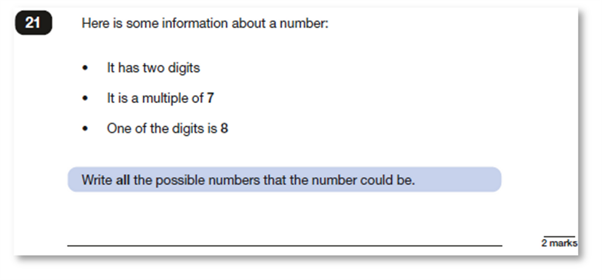 question: write all the possible numbers that the number could be