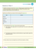 sample of a worksheet from Shine Interventions ART