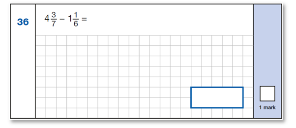 question: 4 3/7 minus 1 1/16 equals