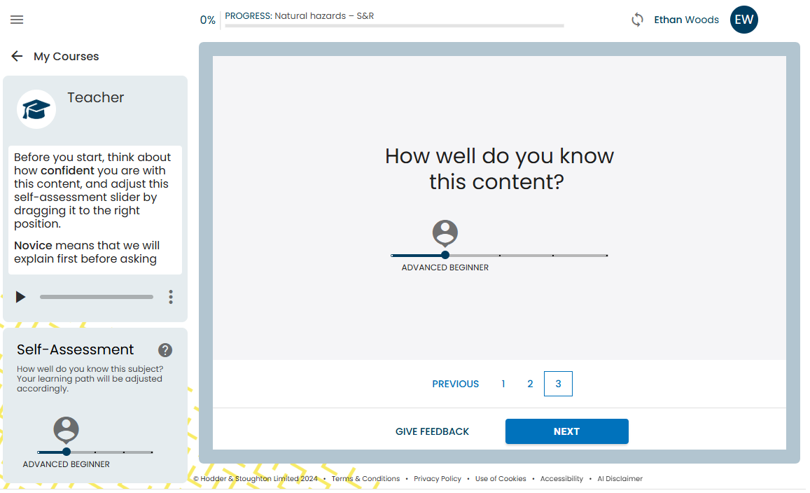 Screenshot from Adaptive Revise