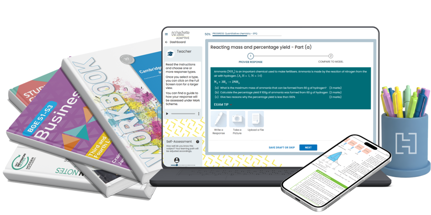 chemistry resources textbooks and laptop 