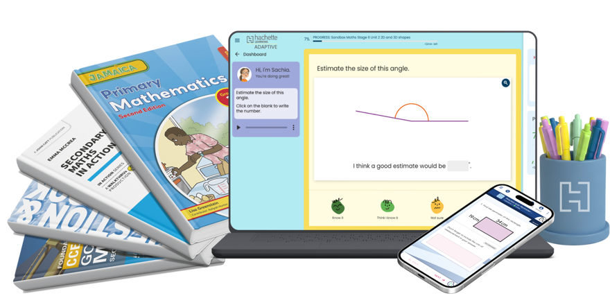 banner image of maths print and digital resources