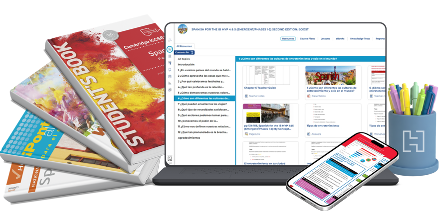 banner image of Spanish print and digital products
