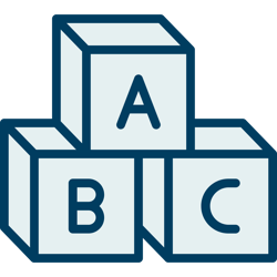 Illustration of ABC building blocks