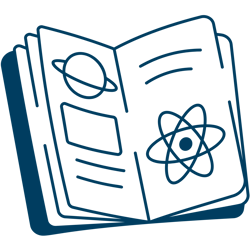 Illustration of a pupil conducting science experiments.