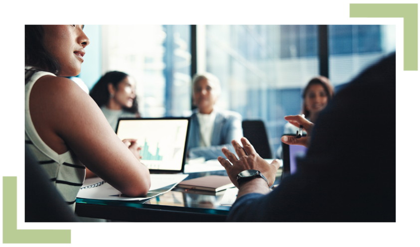 People studying data in a profesisonal environment