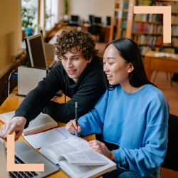 students studying together