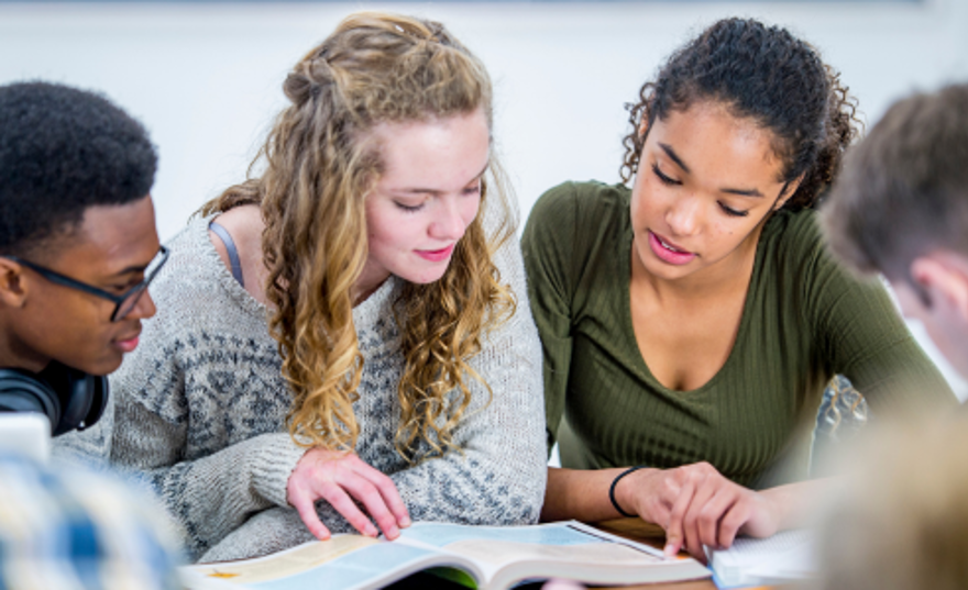 students working together