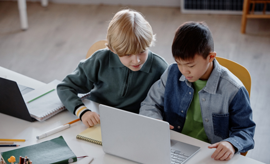 boys working together studying