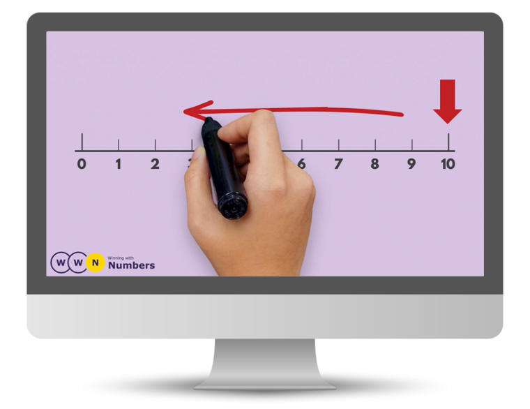computer showing instructional maths video