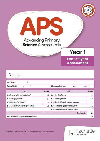 Advancing Primary Science Assessments, Year 1 End-of-Year Assessment, 10pk