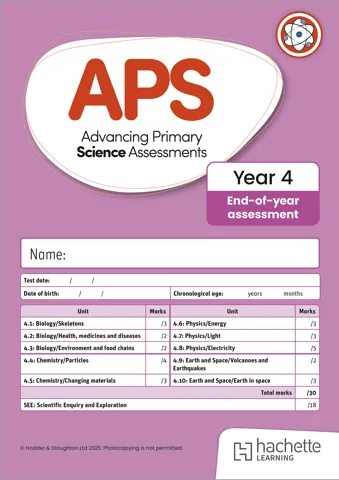 Advancing Primary Science Assessments, Year 4 End-of-Year Assessment, 10pk