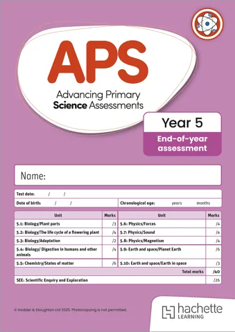 Advancing Primary Science Assessments, Year 5 End-of-Year Assessment, 10pk
