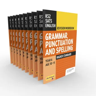 Achieve SATs: KS2 Grammar, Punctuation and Spelling Revision Workbook Higher for the 2027 SATs tests- 10 COPY PACK