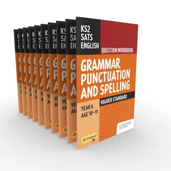 Achieve SATs: KS2 Grammar, Punctuation and Spelling Question Workbook Higher for the 2027 SATs tests- 10 COPY PACK