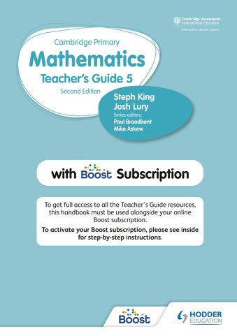 Cambridge Primary Mathematics Teacher's Guide Stage 5 with Boost Subscription