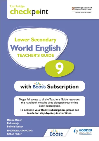 Cambridge Checkpoint Lower Secondary World English Teacher's Guide 9 with Boost Subscription
