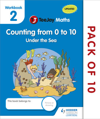 TeeJay Maths CfE Early Level Workbook 2 (Pack of 10): Counting from 0 to 10: Under the Sea